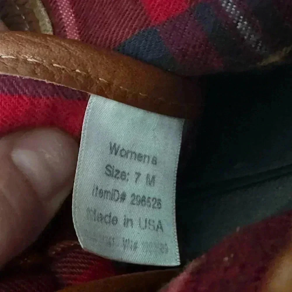 L.L. Bean Leather Bean Boots Womens 7 Brown Black  Duck Boots Lace Up